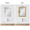 Amanti Art Mirror Makeover Bathroom Mirror Frame Border Kit - Fully Assembled Peel and Stick Frame - Mirror NOT Included - Grace Brushed Gold Trim